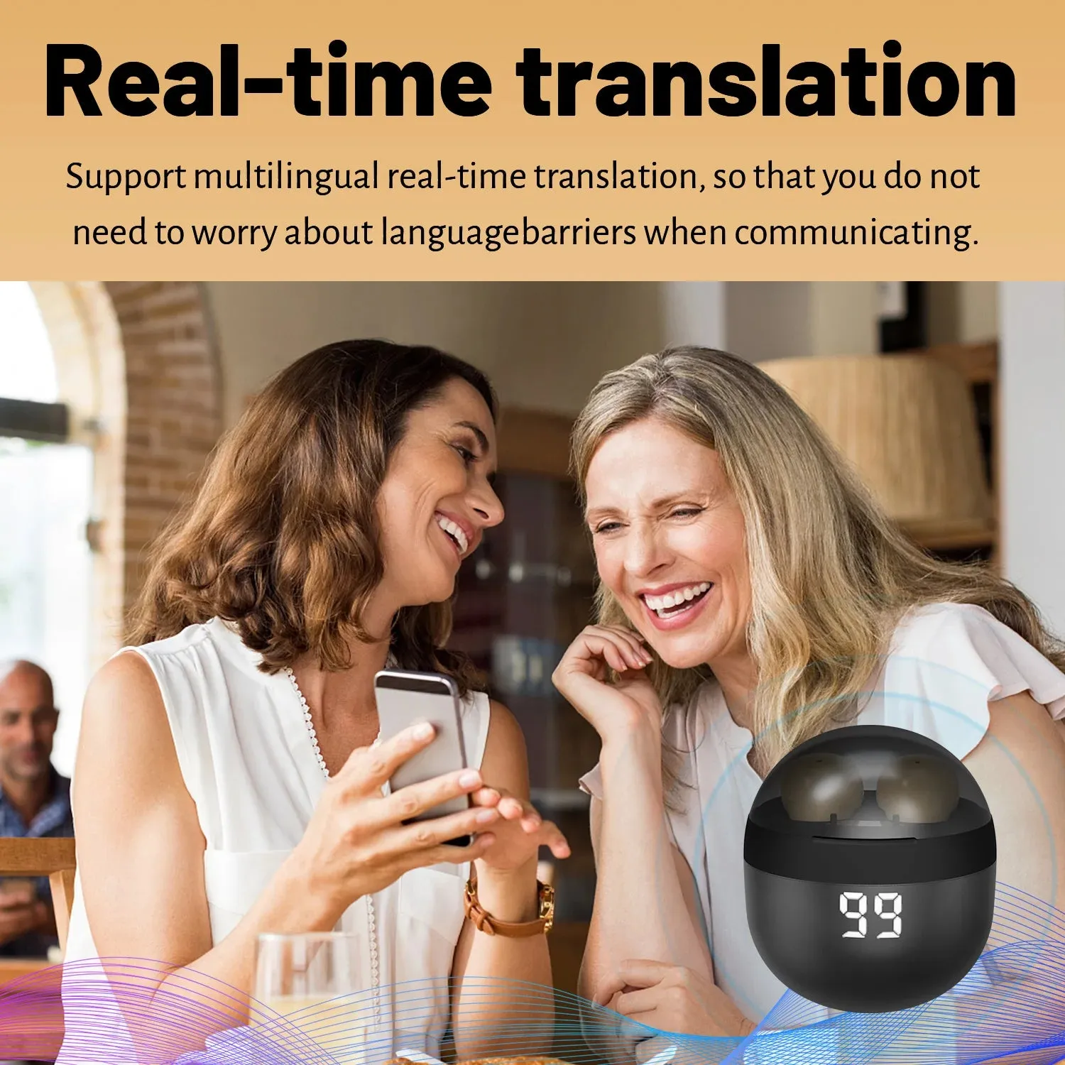 AI Language Translation Wireless Earbuds – Bluetooth Sport Headphones with Deep Bass & Invisible Comfort for Sleep & Travel!
