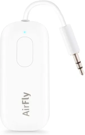 Airfly Pro Wireless Transmitter/Receiver, allows sharing for 2 airpods or wireless headphones to any audio jack, Retails $65 
