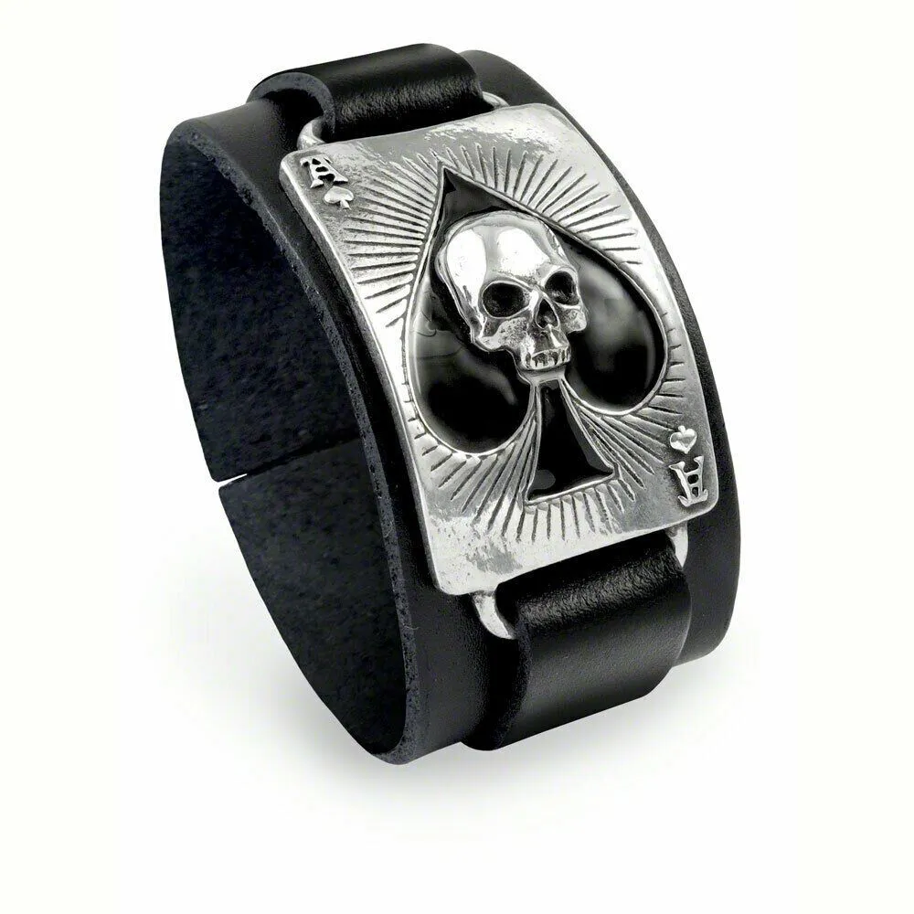 Alchemy Gothic A103 No Man's Land Bracelet Barb Wire Skulls L or S