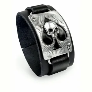 Alchemy Gothic A103 No Man's Land Bracelet Barb Wire Skulls L or S