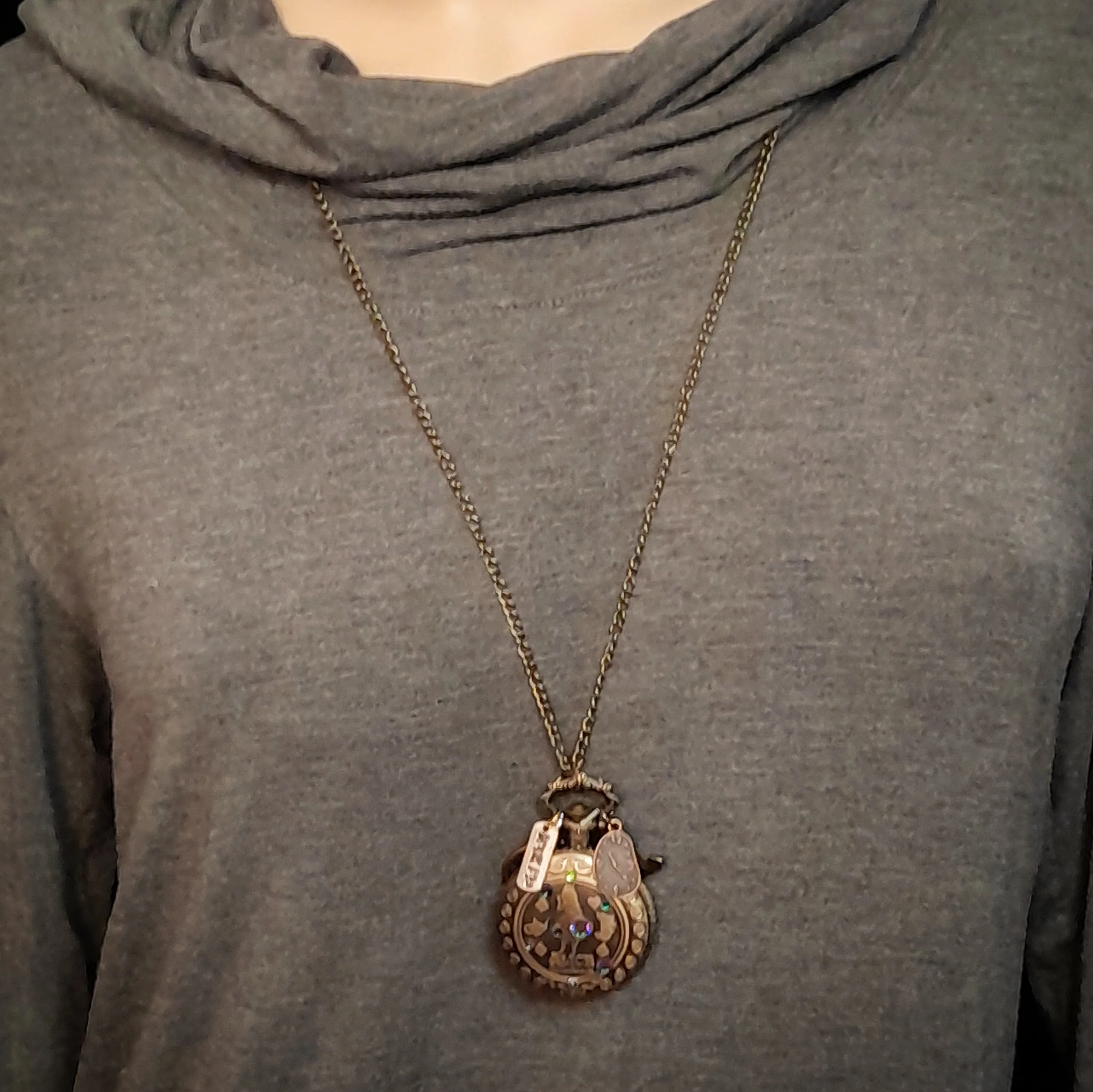 Alice in Wonderland Pocket Watch Necklace
