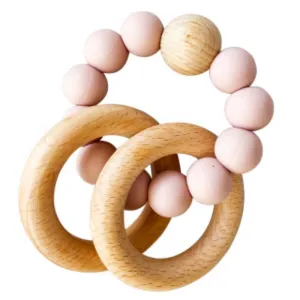 ALIMROSE Beechwood Teether Rings Set - Petal