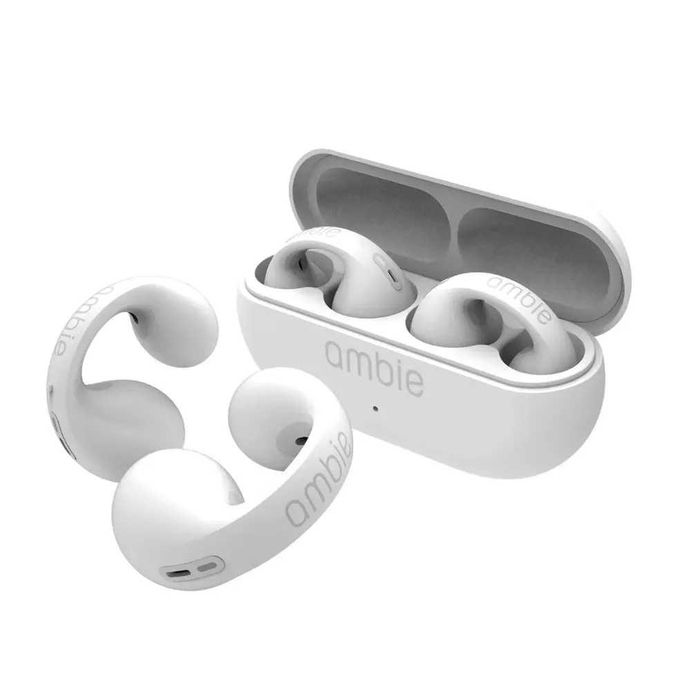 Ambie Upgrade Pro  Sound Earcuffs Earring Wireless Bluetooth Earbuds TWS Ear Hook Headset Sport Earphones
