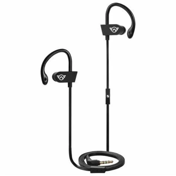 Amplify Sport Challenger series Black Earhook Earbuds AMS-1001-BK
