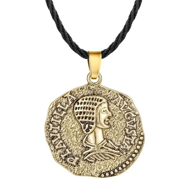 Ancient Roman Coin Fulvia Plautilla Necklace