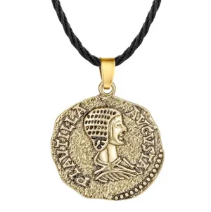 Ancient Roman Coin Fulvia Plautilla Necklace