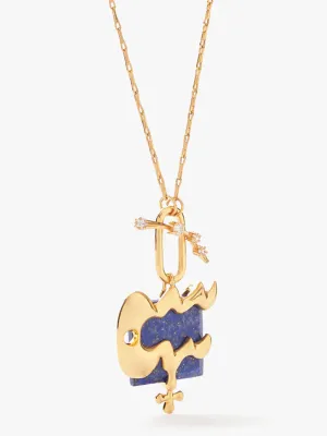 Aquarius Zodiac Pendant
