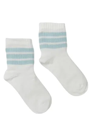 Baby Blue Stripe Short Sport Socks