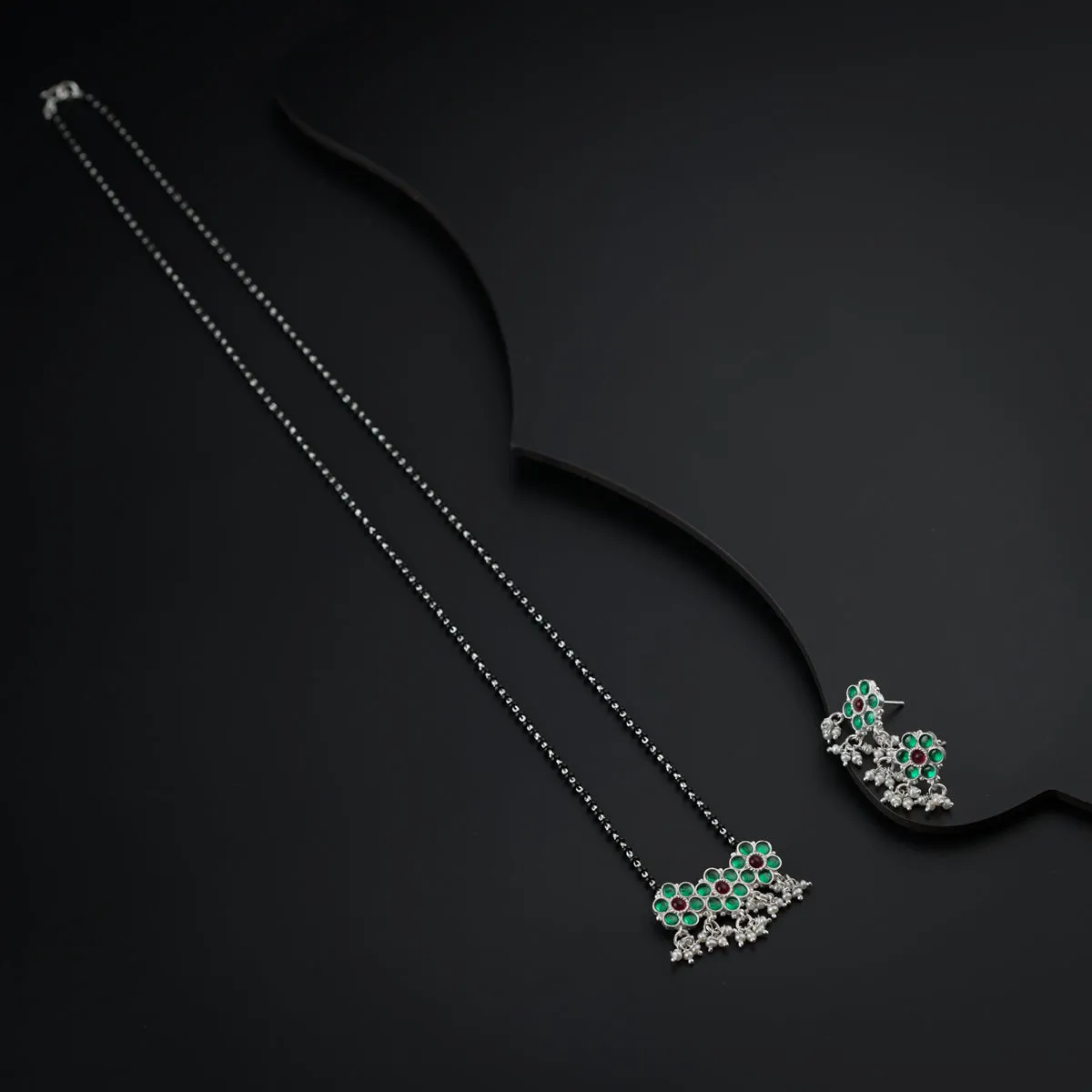Bageecha Green kudi mangalsutra set