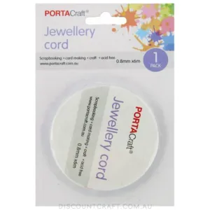 Bead & Jewellery Cord Elasticated  0.8mm 6m - Clear