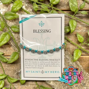 Blessings in Faith Turquoise Cord Bracelet