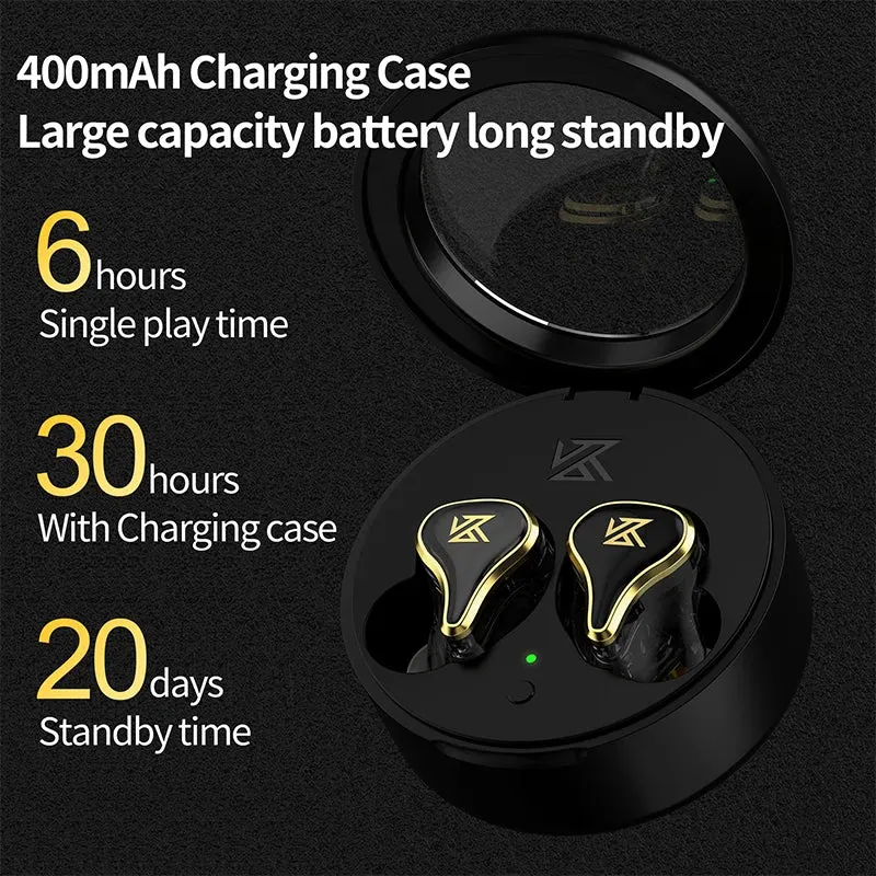Bluetooth 5.2 Wireless Hybrid HiFi Earphones - Noise Cancelling Sport Monitor Headset