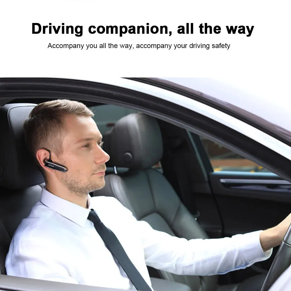Bluetooth Business Earphone - Wireless Single Earbud with HD Call Quality for Handsfree Driving