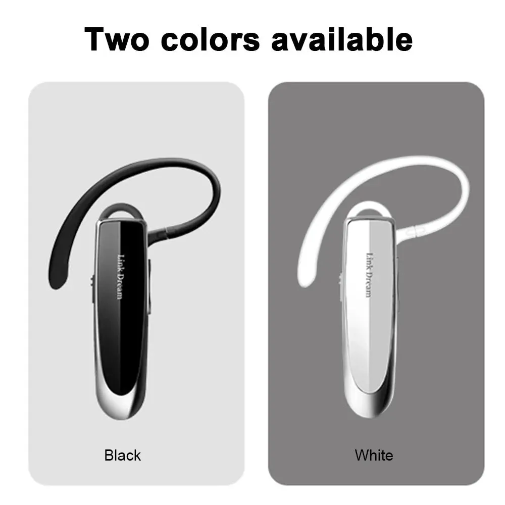 Bluetooth Business Earphone - Wireless Single Earbud with HD Call Quality for Handsfree Driving