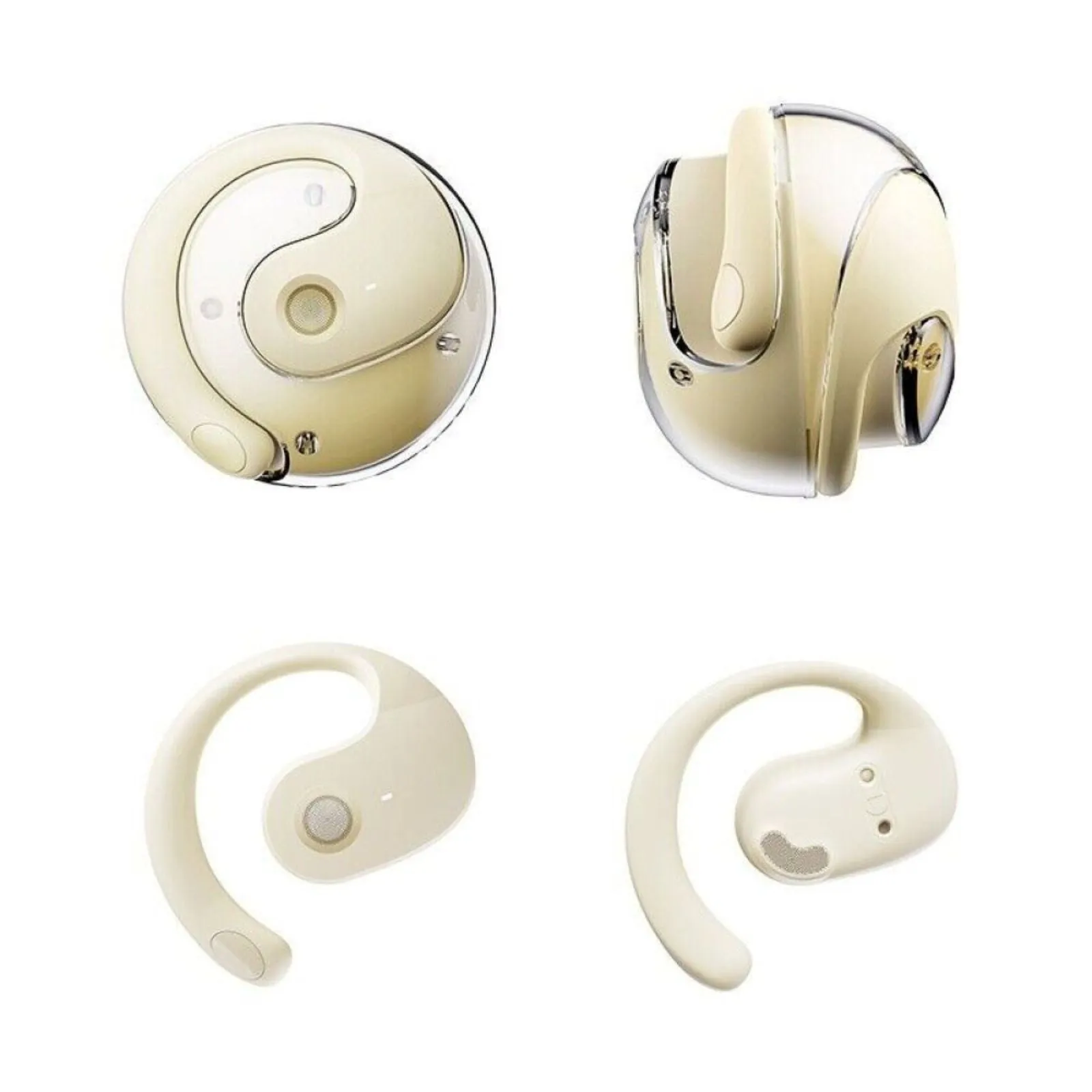 Bluetooth Earphones 5.4 Earbuds Wireless Biege Headphones Sport Gym On Ear