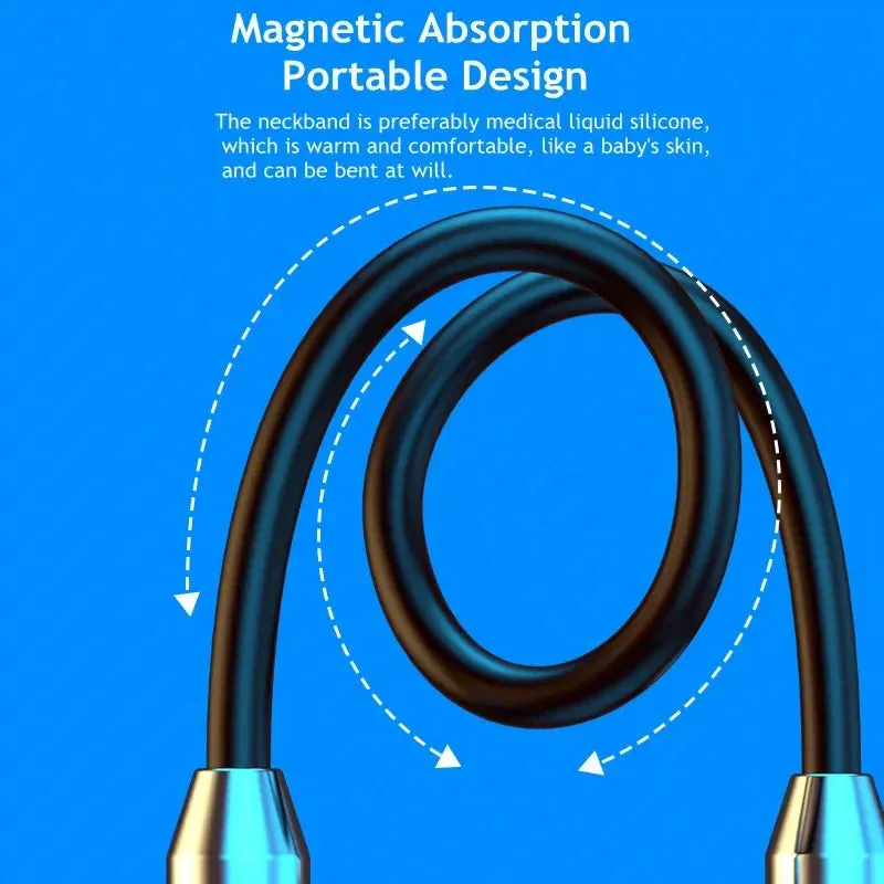 Bluetooth Wireless Magnetic Neckband Earphones – HiFi Sport TWS Headset with Built-in Mic