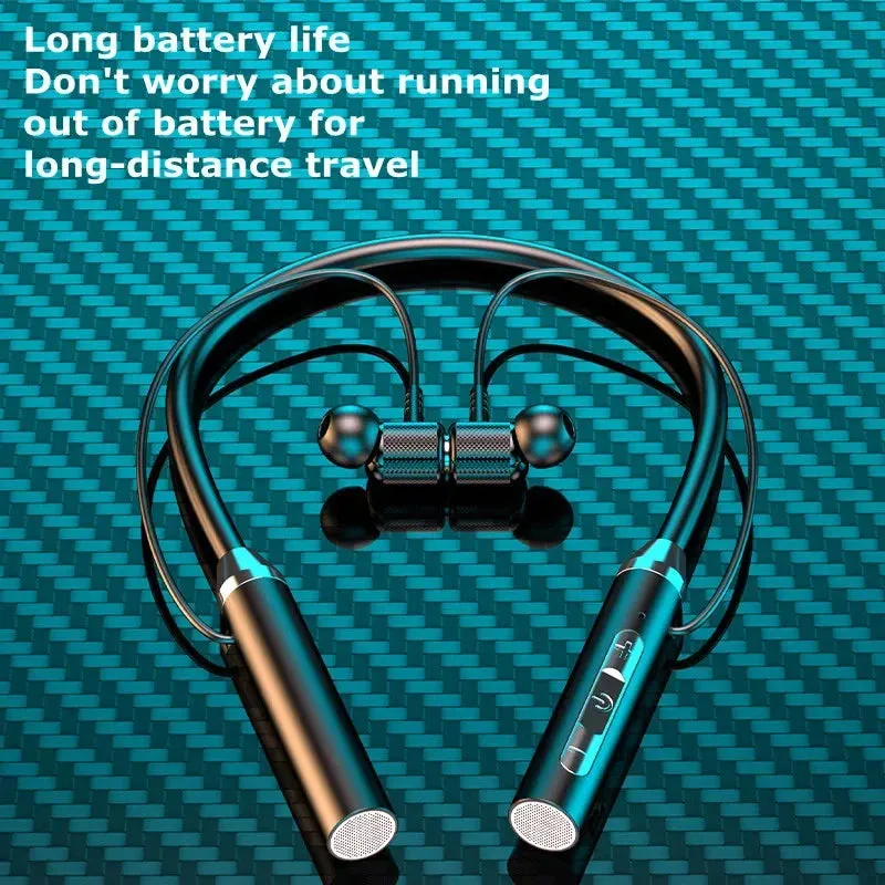 Bluetooth Wireless Magnetic Neckband Earphones – HiFi Sport TWS Headset with Built-in Mic