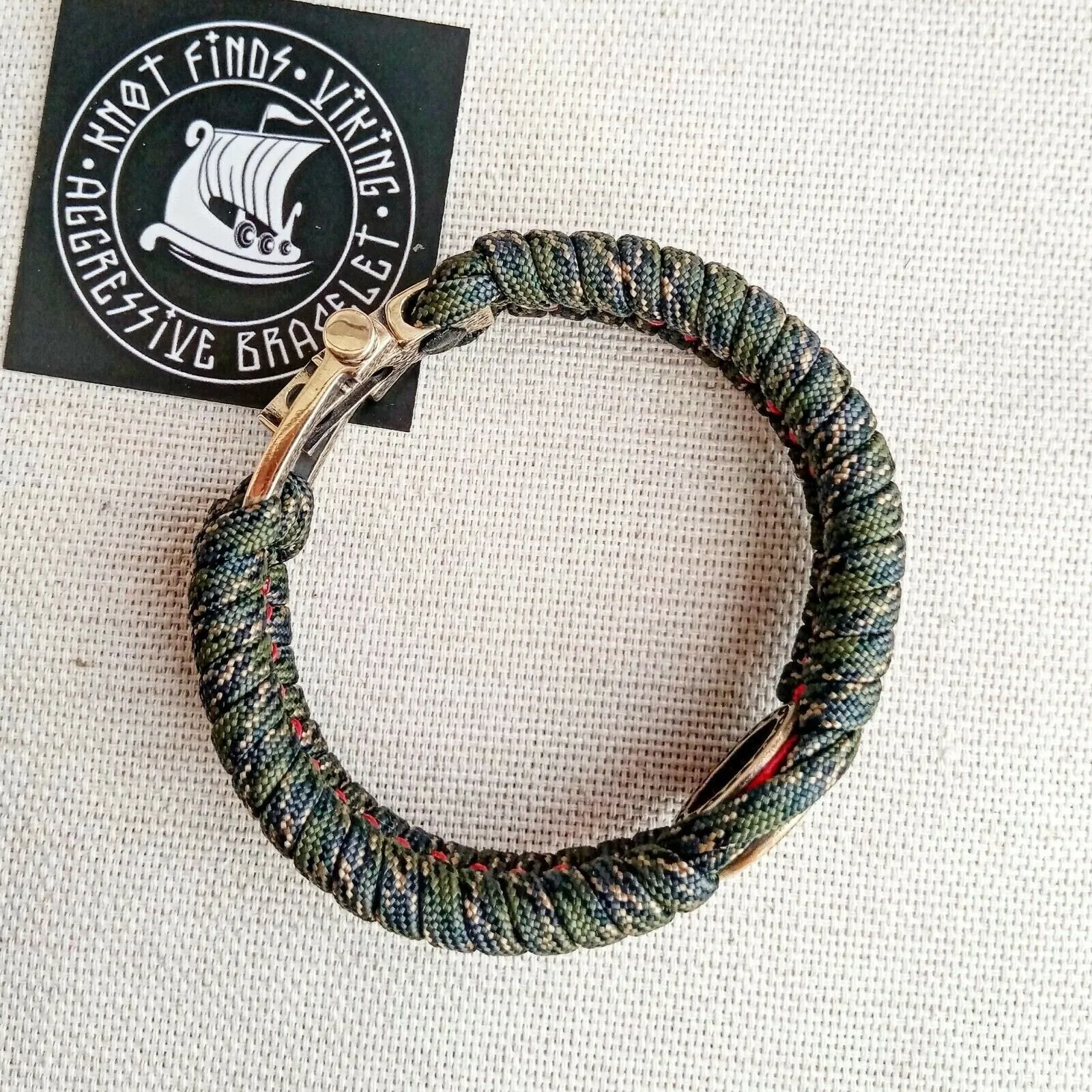 Bracelet of the northern paracord "JERUSALEM CROSS ". Original brutal bracelet made of Celtic knots and beads. Viking style.