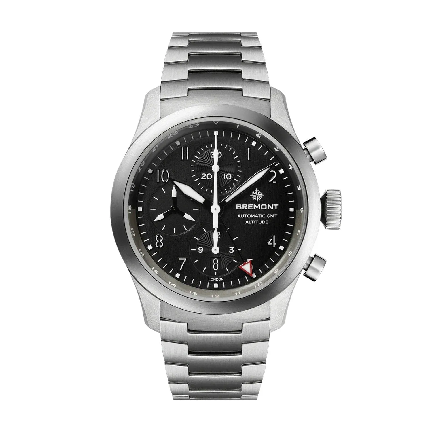 Bremont Altitude Chronograph GMT Automatic – ALT42-CHR-G-SS-BK-B