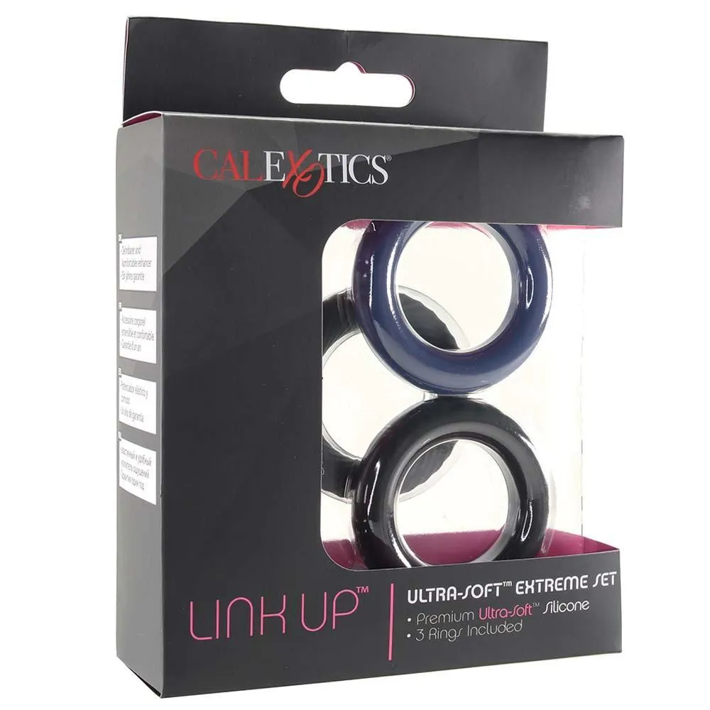 CalExotics Link Up Ultra Soft Extreme Cockring Set 3pk
