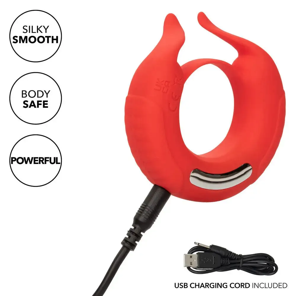 California Exotic Silicone Red Rechargeable Cock Ring