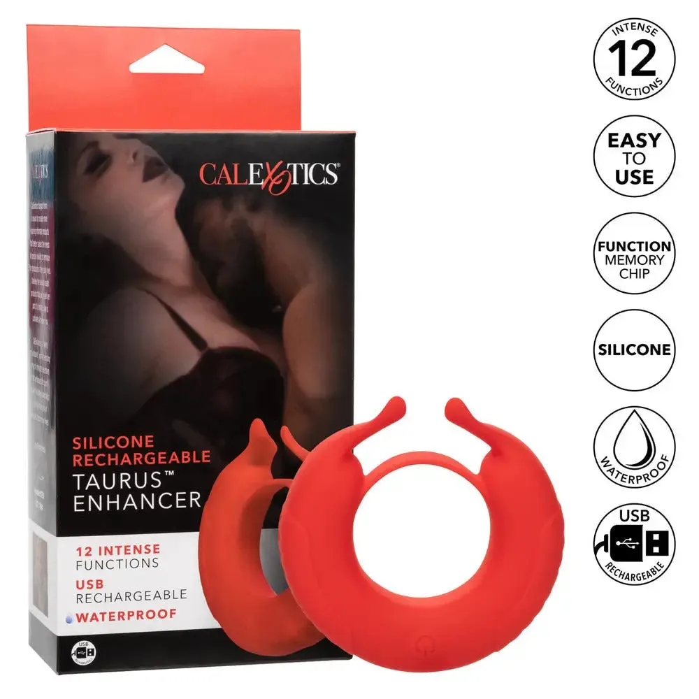 California Exotic Silicone Red Rechargeable Cock Ring