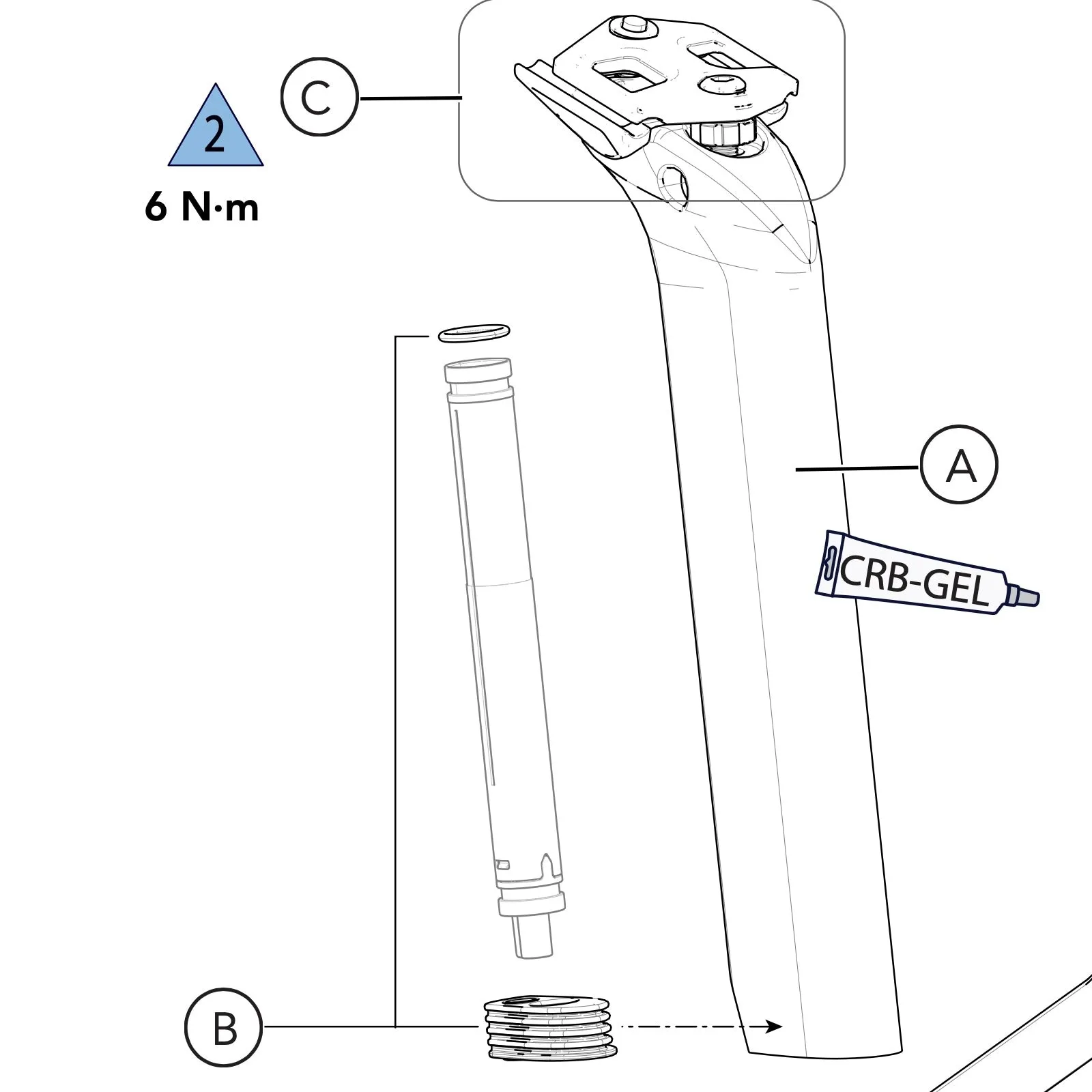 Cannondale SystemSix Di2 Seatpost Hardware | K26149