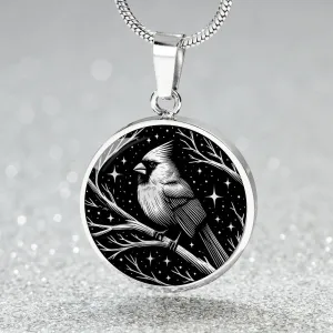 Cardinal Necklace, Cardinal Memorial Jewelry Gifts, Spirit Companion Bird Charm Pendant, Remembrance Valentines Gift & Mothers Day Necklace