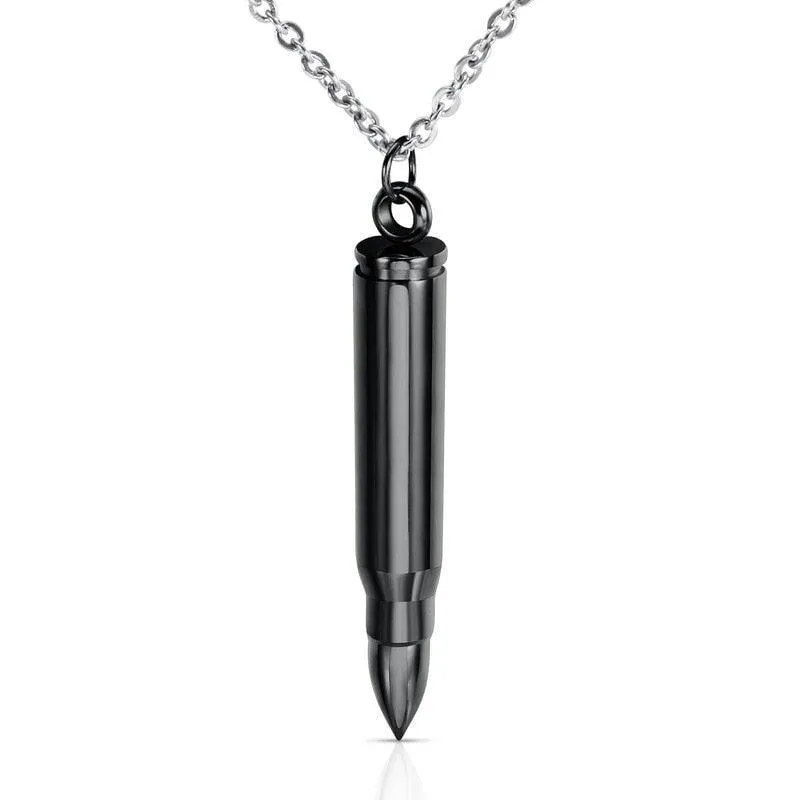 Chain Necklace with Bullet Pendant