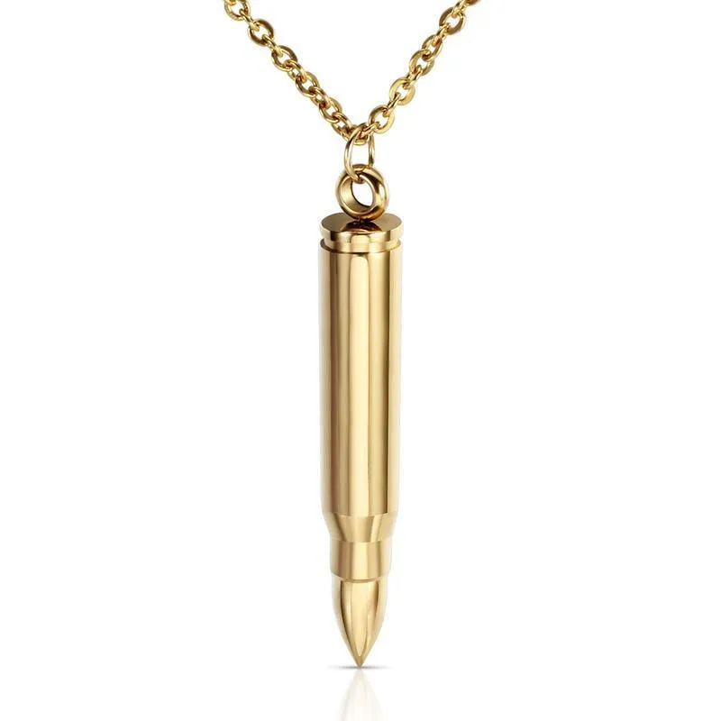 Chain Necklace with Bullet Pendant