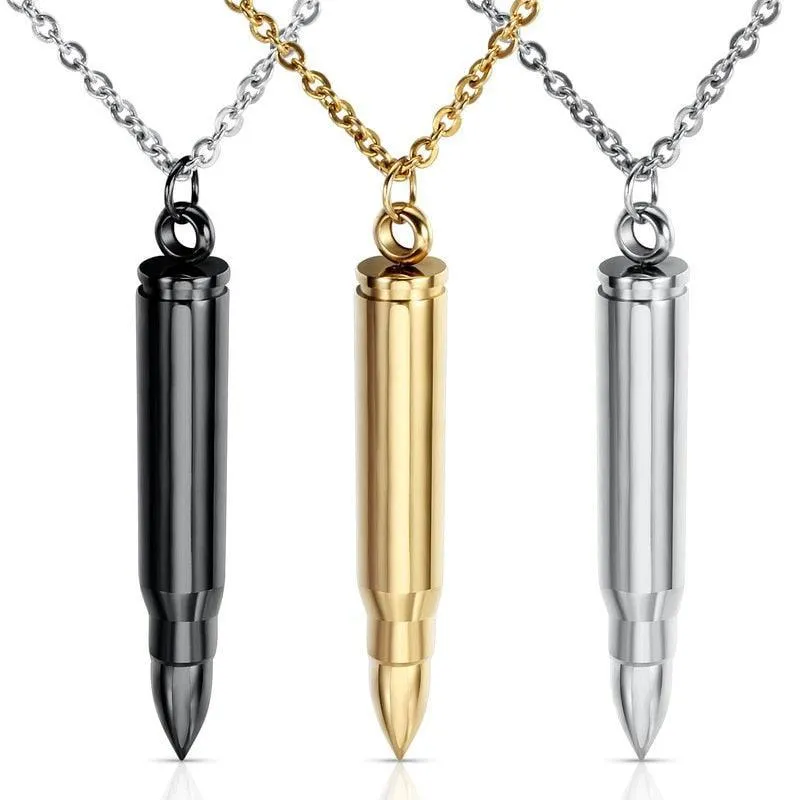 Chain Necklace with Bullet Pendant