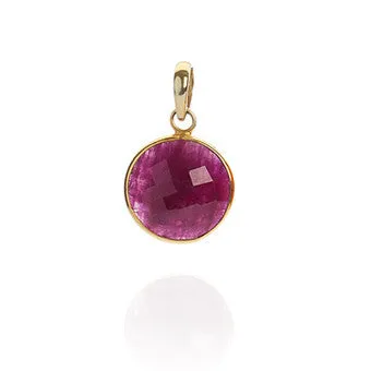 Chakra Wireless Guaranteed protection Root Pendant Necklace Gold Ruby 18K