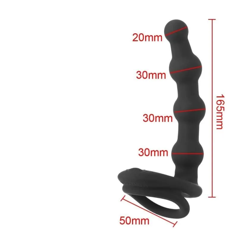 Chapelet Anal Silicone Vibrant rings plug