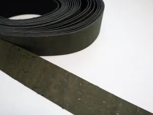 Cork Ribbon By the Yard - Olive Green