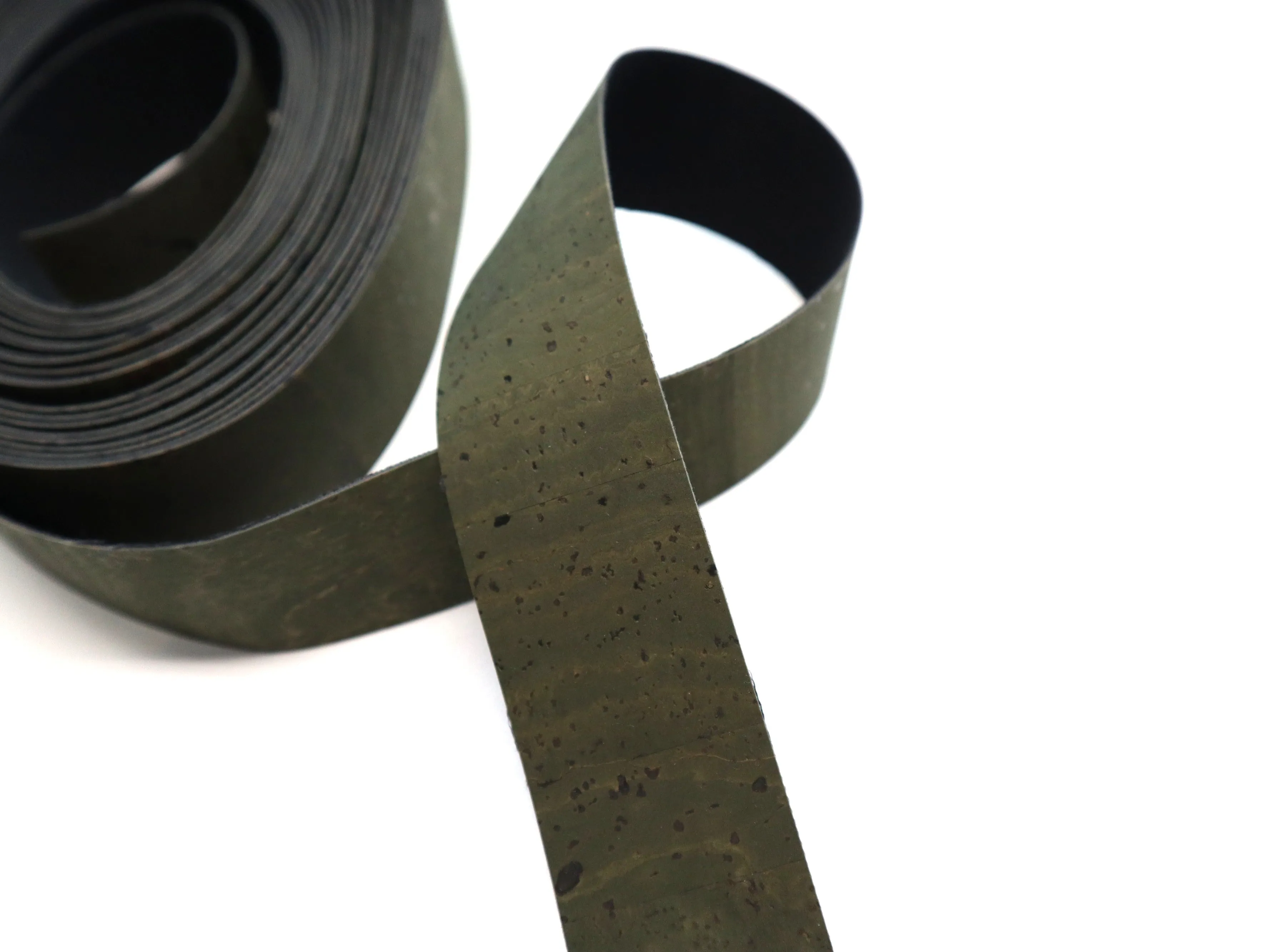 Cork Ribbon By the Yard - Olive Green