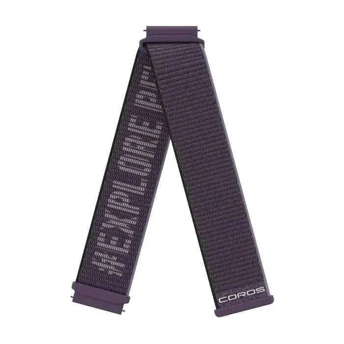 COROS 22mm Nylon Watch Band - Purple (Short)