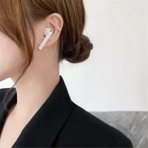 Cubic Zirconia & 18K Gold-Plated Bow Earbud Clip-On Earring