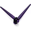 Dark Purple Matte Acrylic Straight Taper Set 12 Gauge to 00 Gauge