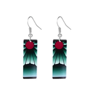 Demon Slayer Tanjiro Kamado Hanafuda Earrings Premium Acrylic – United Kingdom