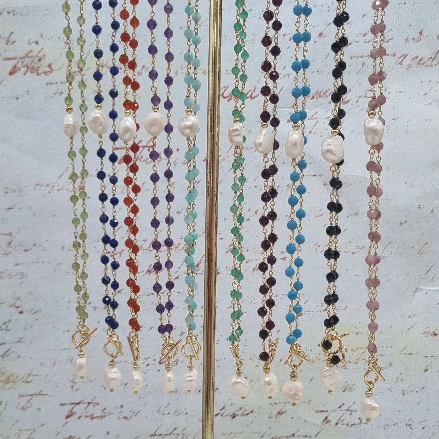 Duco Garnet & Freshwater Pearl Necklace