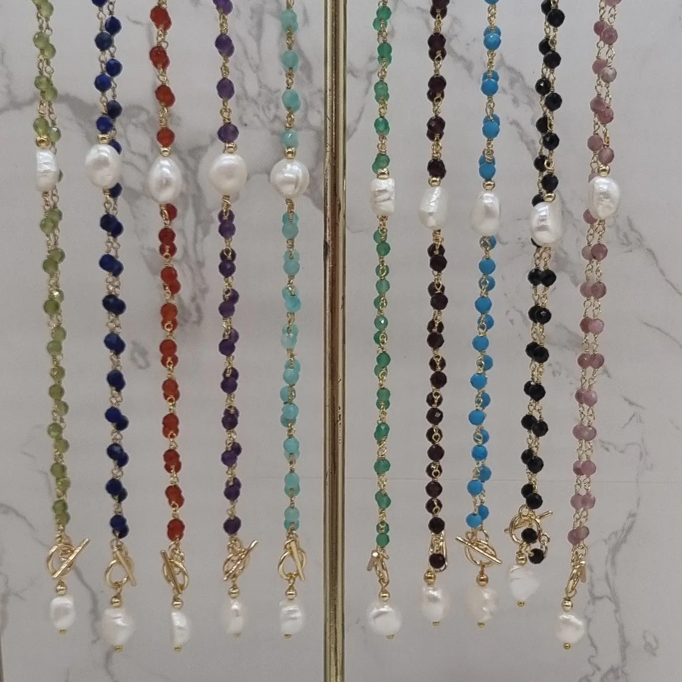 Duco Garnet & Freshwater Pearl Necklace