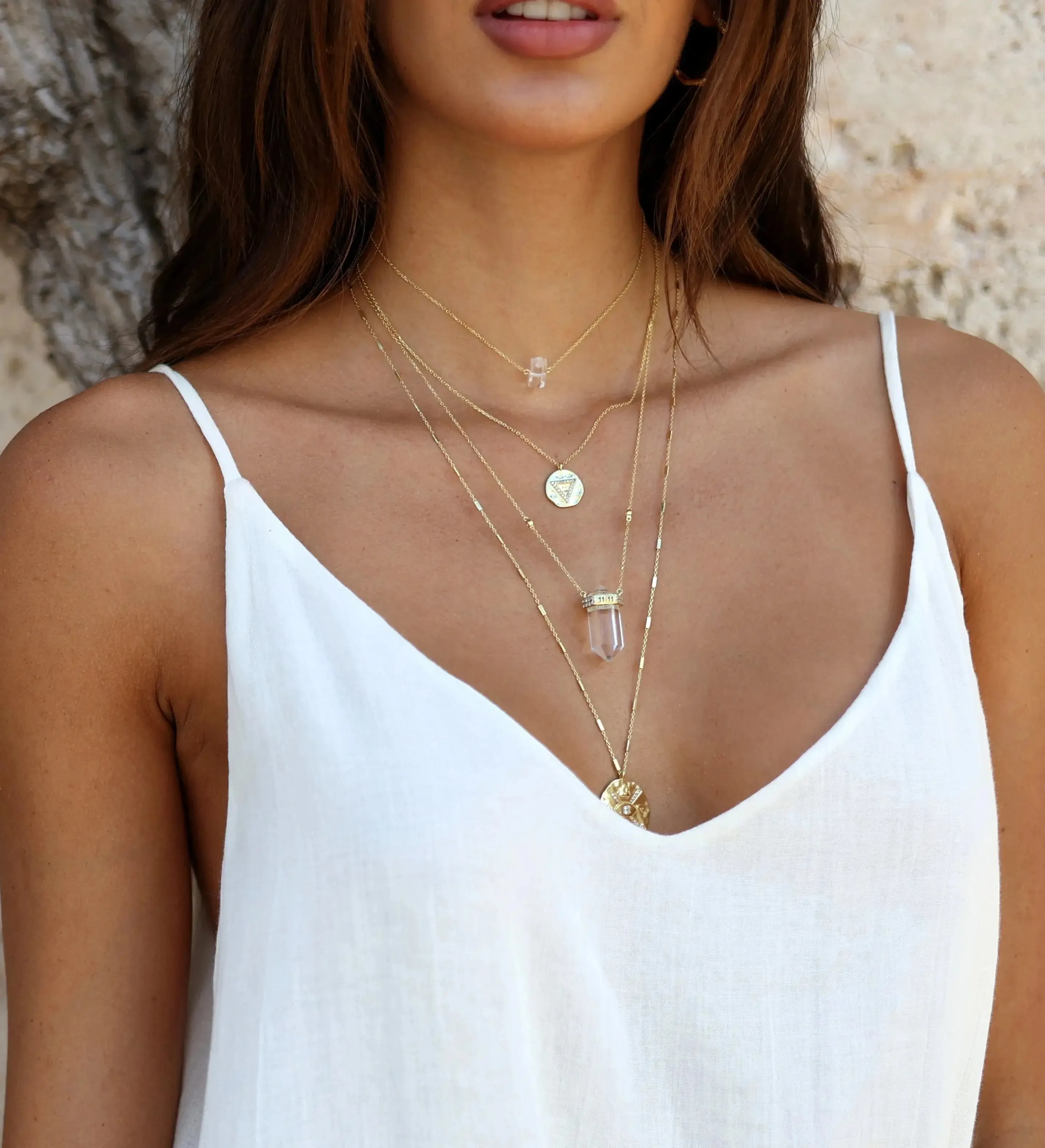 Earth Element Small Talisman Pendant Necklace