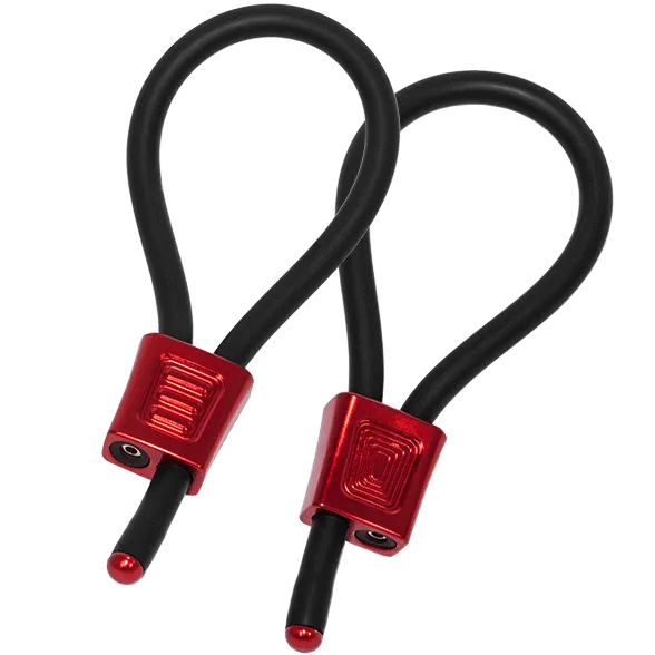 ELECTRASTIM Prestige ElectraLoops Adjustable Cock Rings - RED