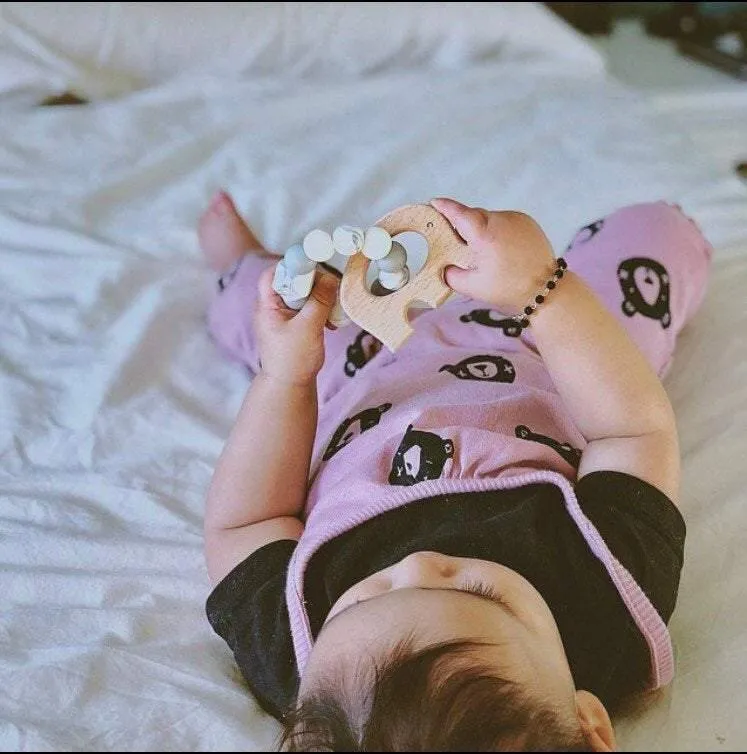 Elephant Mini Teething Ring - Marble