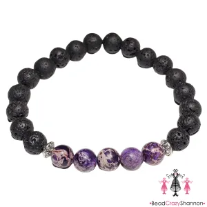 Essential Oil Diffuser Bracelet [Purple Jasper]