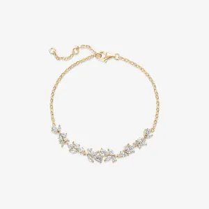 FANCIME “Wisteria Whisper” Flower Sterling Silver Bracelet