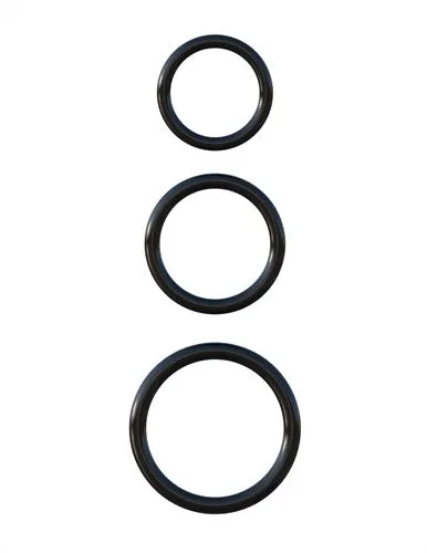 Fantasy C-Ringz Silicone 3 Ring Stamina Set - Black