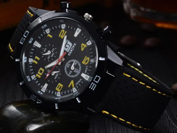 Fashion casual watch man 3 eye brand luxury mountain climbing military silicone strap men quartz watch reloj hombre