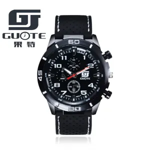 Fashion casual watch man 3 eye brand luxury mountain climbing military silicone strap men quartz watch reloj hombre