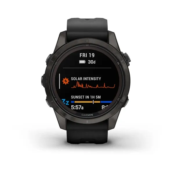 Fenix 7S Pro Sapphire Solar Carbon Gray Titanium Black Band